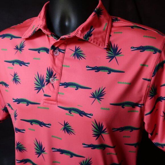 Waggle Pink Gator Stretch Polo (M) NICE!! ⛳️ - Picture 7 of 10